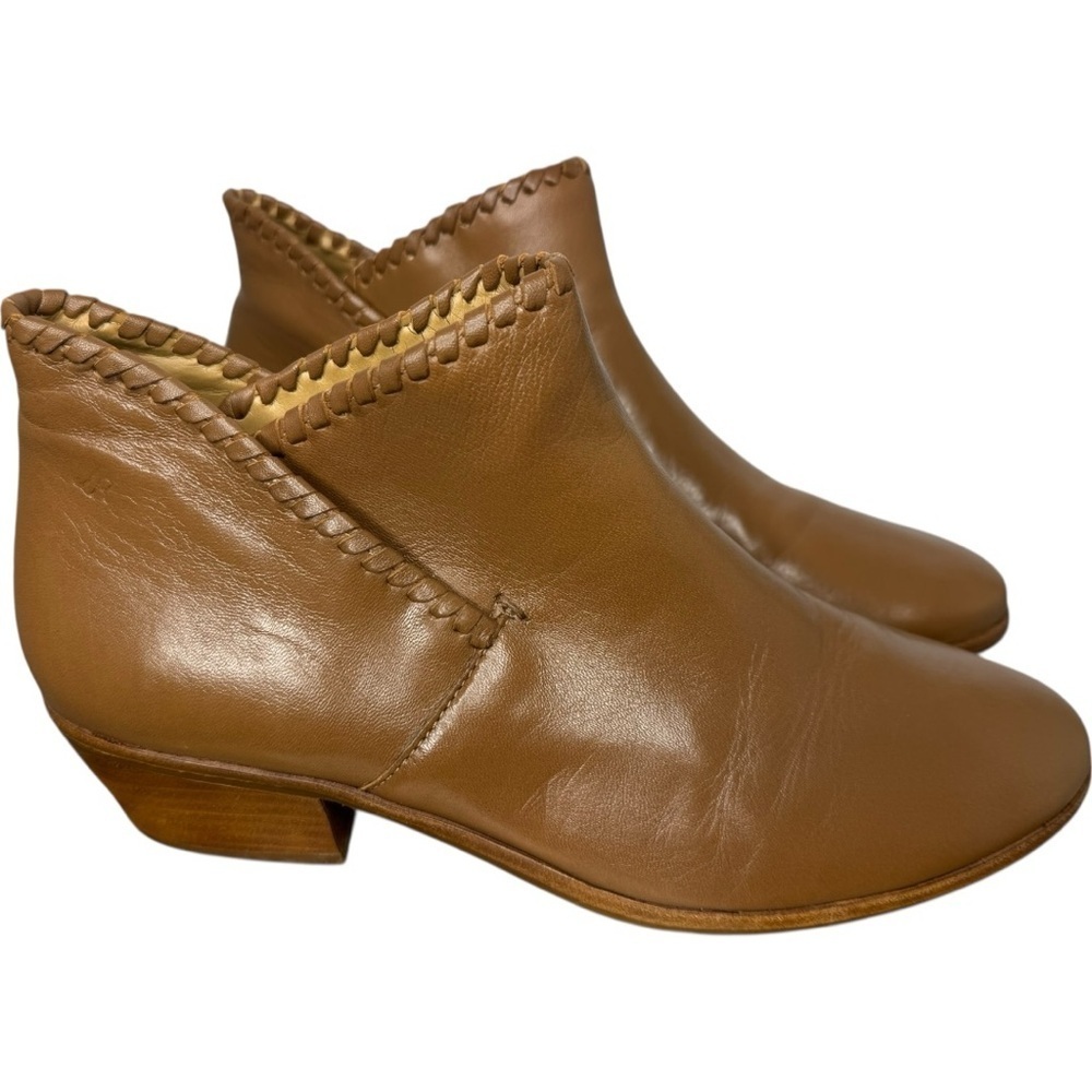 Jack Rogers Sadie leather Ankle Booties Boho Camel Brown Tan size 8 - Picture 2 of 12